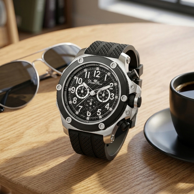 Luxury Men's Chronograph Quartz Watch Multi Functional Dial 10BAR Waterproof Luminous Stainless Steel Case Sports Wristwatch