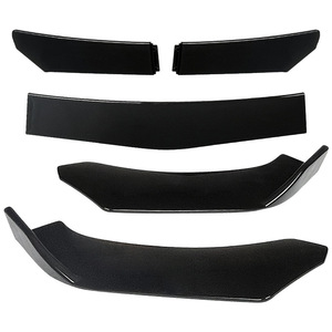Universal Front Bumper <b>Splitter</b> 5 Piece ABS Bodykit Car Exterior Trim For Front <b>Lip</b> Modification Parts - Product Image 2