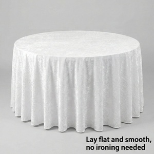 Mantel Redondo <span class=keywords><strong>de</strong></span> Terciopelo Arrugado <span class=keywords><strong>de</strong></span> Grado <span class=keywords><strong>de</strong></span> Alquiler, Reutilizable, Anti-Decoloración, Sin Arrugas, Sin Desprendimiento <span class=keywords><strong>de</strong></span> Pelusa, Tamaño Personalizable <span class=keywords><strong>para</strong></span> Eventos y Bodas - Product Image 4