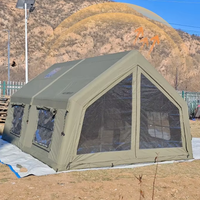 Tente de toit gonflable géante entièrement automatique 3,6x4,8m en tissu de coton 17,2ft pour camping extérieur, imperméable 3000mm, installation rapide