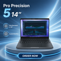 Station de travail mobile Pro Precision 5 14, Intel Core Ultra 7, 64 Go de mémoire LPDDR5x, RTX 1000 en stock, Windows 11