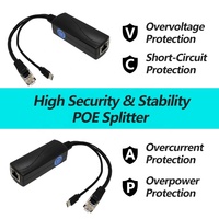 Gigabit PoE Pemisah Mikro USB/Tipe-c/DC IEEE 802.3af 10/100/1000Mbps Power Over Ethernet untuk Kamera IP
