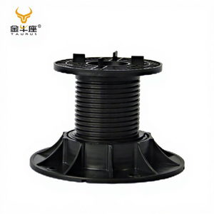 现代设计黑色聚丙烯户外基座可调节瓷砖支撑露台地块公园塑料地板配件 - Product Image 1