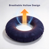 Coussin d'assise gonflable floqué doux, portable, pour soulager la pression, pour la rééducation médicale et l'usage domestique
