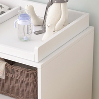 Table à langer blanche pour bébé, commode à 5 tiroirs, commode de chambre d'enfant