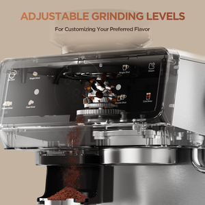 Cafetera Espresso Todo en Uno de Acero Inoxidable, Semiautomática, con Pantalla Táctil Inteligente, 20 Bares, con Sistema de Agua Caliente para Uso en el Hogar y la Oficina - Product Image 2