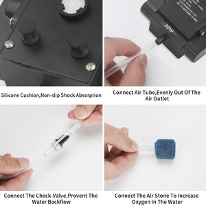 Veelzijdige vierkante plastic elektromagnetische luchtpomp 220V milieuvriendelijke zuurstofrijke viskom zwembad aquacultuur desktop leefbak - Product Image 2