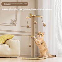 Structure d'escalade moderne pour chat en panneau de fibres, avec griffoir intégré, bâton de chaton durable anti-chute, jouet amusant, fournitures pour animaux de compagnie, en carton