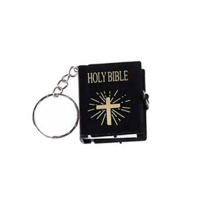 Wholesale <b>Mini</b> Religious Cute English Christian <b>Keyring</b> <b>Mini</b> Holy Bible Book Chains Keychain - Product Image 3