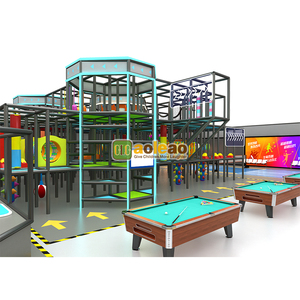 Aoleao Custom 1900Sqm Industrial <b>Indoor</b> Playground with Trampoline Ninja Course Dry Slope and Sports Zones CE TUV CPC Certified - Product Image 3