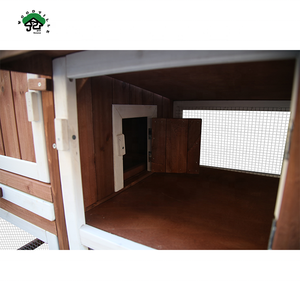 Fabrika satış lüks tavşan kafesi geniş özel nefes ahşap ticari Pet House kolay temizlik katı desen - Product Image 4