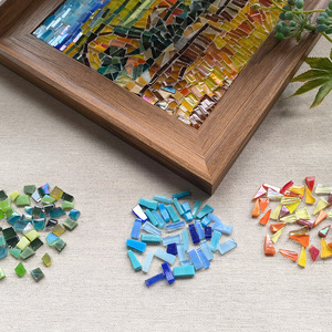 Puzzle mosaïque fait main DIY, série de peintures mondiales célèbres, emballage en boîte rectangulaire blanche, ornements faits maison, cadre photo A4 à suspendre - Product Image 3