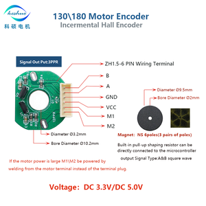 Moteur miniature DC de précision <span class=keywords><strong>180</strong></span> avec boîte de vitesses 20 mm et encodeur Hall intégré, actionneur à couple élevé, faible bruit et contrôle de mouvement fluide - Product Image 6