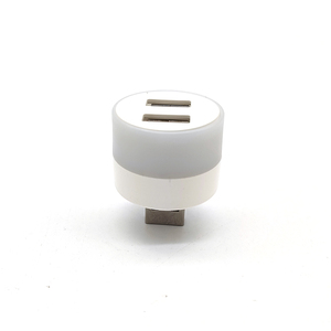 Hot Sell Mini White Warm White Plug-in 2 USB <strong>Interface</strong> 5V LED Portable Mini LED Bulb Night Light - Product Image 2