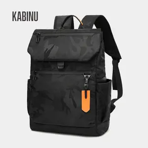 2023 new shoulder computer backpack Double back Handheld men's washed cloth casual business office commuting shoulder bag