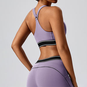 2026 Neues Damen Color-Blocking 2-teiliges Yoga-Set mit gepolstertem BH, dehnbar, stilvoll, für Pilates, Workout, Fitnessstudio, Activewear Damen-Sets - Product Image 2