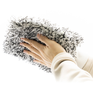 Gant personnalisable en microfibre double douce rouge & noir & bleu 20x28cm pour lavage de voiture Gant de nettoyage de tissu pour le nettoyage des pneus - Product Image 5