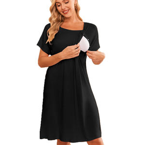 Mujeres Maternidad Enfermería Lactancia Camisón Vestidos Enfermería Hospital Bata Embarazo Pijamas Mujeres Embarazadas Vestido - Product Image 3