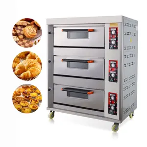 Commerciële Broodmachine/Oven 2 Dek 4 Pannen Bakkerij Twee Dek Koekjescake Pizza