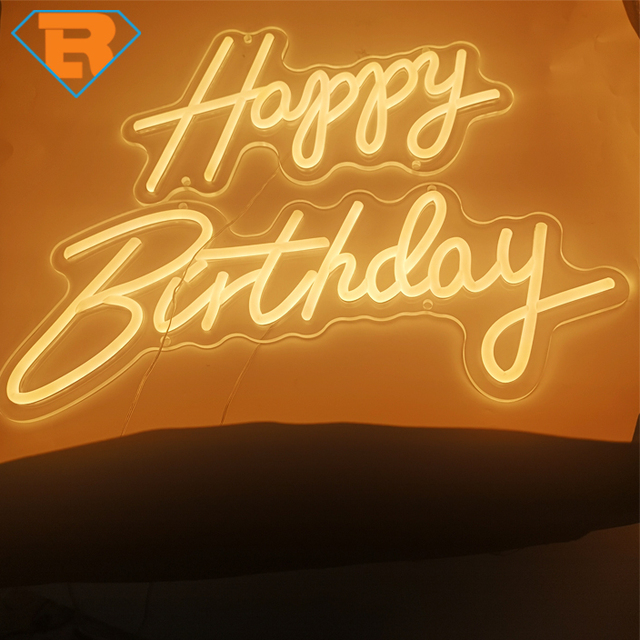 Happy Birthday Wall-mounted Custom Neon Sign Letters Led Neon Sign Light