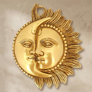 Decoración de Pared de Acrílico y Latón con Diseño de Sol y Luna, Estilo Bohemio de Lujo para Sala de Estar, Artesanía para el Hogar, Ideal para Diwali - Product Image 5