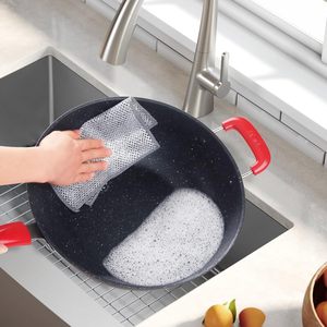 Paño de Limpieza de Doble Capa para el Hogar, Paño de Alambre de Acero Antiarañazos, Paño de Limpieza de Metal para Lavar Platos - Product Image 3