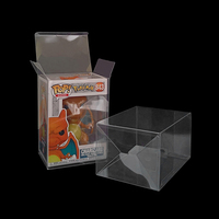 Boîte de présentation de jouets à faible MOQ, 4 pouces, 0,35 mm, en plastique transparent, pliable, pour emballage de cadeaux et protection des Funko Pop