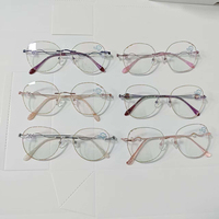 Monturas de Gafas de Titanio sin Montura al por Mayor, Patillas Ópticas para Prescripción, Gafas Ligeras de Titanio, Stock a Granel