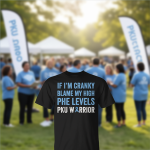 T-shirt per la sensibilizzazione alla fenilchetonuria con design Warrior - Product Image 3