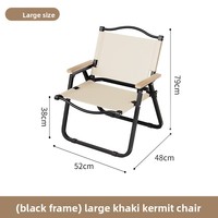 Chaise pliante portable SYNC F25 Kermit en hêtre pour extérieur, pêche, camping, loisirs, plage, style lune