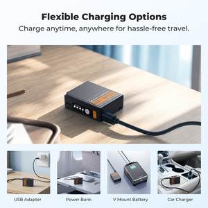 Batterie d'appareil photo K&F Concept 1050mAh pour <span class=keywords><strong>Fujifilm</strong></span> NP-W126/S, lot de 2 batteries, compatibilité totale, charge directe Type-C, indicateur LED - Product Image 6