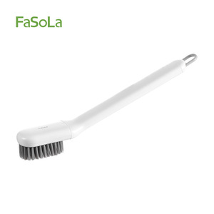 FaSoLa Shoe Cleaning Brush Nylon Bristle Long Handle For Shoes And Clothing Household Use - Product Image 1