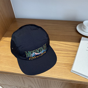 Mũ lưỡi trai bố 5 tấm, chất liệu không cấu trúc, hai màu, điều chỉnh màu sắc, thêu 3D logo tùy chỉnh OEM chất lượng cao - Product Image 4