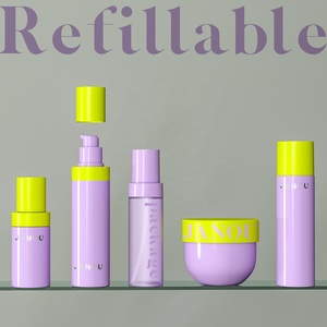 Ensemble d'emballages cosmétiques rechargeables <span class=keywords><strong>JANOU</strong></span>, flacon pompe à lotion vide de qualité supérieure, flacon pulvérisateur, pot à crème, conteneur pour soins de la peau avec logo personnalisé - Product Image 1