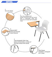 Chaise de formation pour adultes moderne chaise de conférence d'étudiants en métal tablette d'écriture pour conférence scolaire