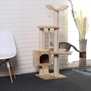 Tour pour chat avec griffoir en sisal en bois Grand arbre à chat en peluche <span class=keywords><strong>EUR</strong></span> PET Grande remise - Product Image 5