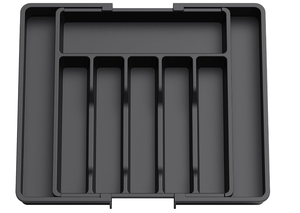 Organizzatore cassetti <span class=keywords><strong>in</strong></span> <span class=keywords><strong>plastica</strong></span> classico vassoio quadrato intagliato per utensili posate portaoggetti regolabile - Product Image 6