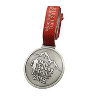 Médaille en métal et ruban personnalisés de haute qualité pour l'athlétisme course à pied or blanc marathon sports