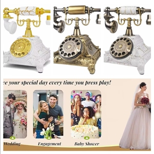 Antique <span class=keywords><strong>téléphone</strong></span> Audio livre d'or <span class=keywords><strong>téléphone</strong></span> voix bénédiction fixe Vintage remise des diplômes fête d'anniversaire mariage Audio livre d'or - Product Image 2