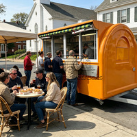 Petite remorque alimentaire mobile, remorque alimentaire pour hamburgers et pizzas, camion de restauration de rue pour hot-dogs avec friteuse, mini remorque alimentaire