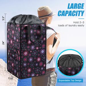 Sac à dos de lavage extra large, robuste et durable, avec bretelles rembourrées douces, idéal pour les dortoirs universitaires et les appartements. - Product Image 5