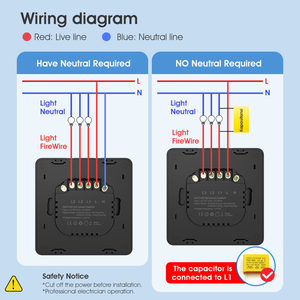 Interruptor Inteligente Tuya Zigbee 3.0, Panel Táctil, Interruptor <span class=keywords><strong>de</strong></span> Luz <span class=keywords><strong>de</strong></span> Pared, Sin Neutro, Sin Condensador, Compatible con Alexa y Google Home - Product Image 3