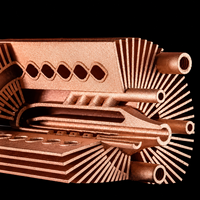 Intercambiador de Calor Compacto Aletado Impreso en 3D de Aleación de Cobre Personalizado para Sistemas Electrónicos y Energéticos