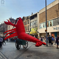 Homard gonflable géant avec lumières LED, crevette lumineuse de grande taille, logo personnalisé, modèle de fruits de mer pour la publicité événementielle/festivals/promotion
