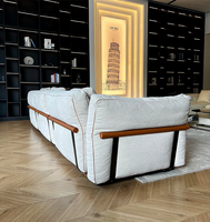 Nouveau canapé Milan Petal, canapé modulaire minimaliste italien et nordique en coton et lin, design simple et luxueux, meubles de salon