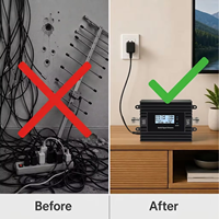 EasyBoost 700/1800MHz Doble Banda B28 B3, Amplificador de Señal Inteligente con Pantalla LCD, Repetidor 2G 4G 5G GSM IoT, Kit de Control por Aplicación, 70dB, Cobertura de 500m²