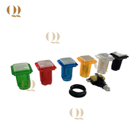 QIQU Kit de boutons de jeu rectangulaires rouge jaune blanc vert pour armoire de jeu Fire Link Fusion 4 Skill