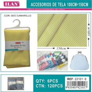 Tela a Rayas Ilan 100x150 Cm Poliéster Algodón Para Manualidades y Costura - Product Image 1