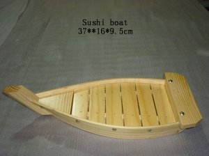 Barco de <span class=keywords><strong>sushi</strong></span> de bambú natural grande seguro y saludable con logotipo personalizado de fábrica con bandeja de platos - Product Image 4