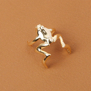 Wholesale Funny Humanoid <strong>Cartilage</strong> <strong>Earrings</strong> Punk C Shaped Ear <strong>Cuff</strong> <strong>Earrings</strong> Mini Silver Frog Clip on <strong>Earrings</strong> for Men - Product Image 3